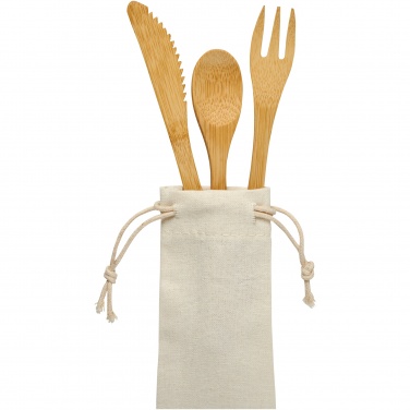 Logo trade promotional gifts picture of: Celuk bamboo cutlery set