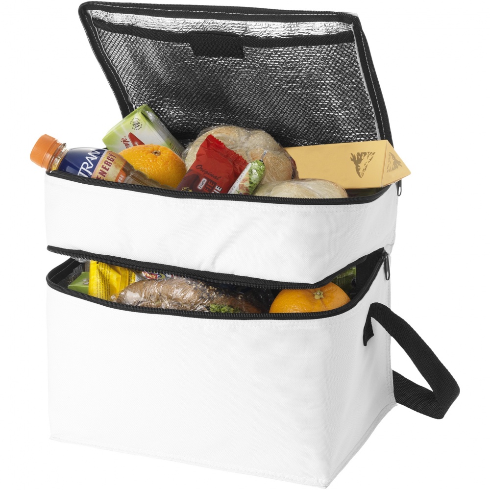 Logotrade promotional merchandise image of: Oslo 2-zippered compartments cooler bag 13L