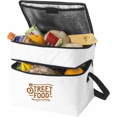 Logo trade advertising product photo of: Oslo 2-zippered compartments cooler bag 13L