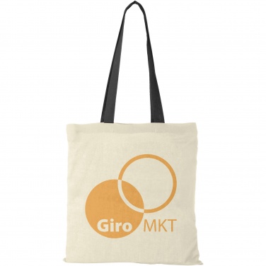 Logo trade promotional products image of: Nevada 100 g/m² cotton tote bag coloured handles 7L
