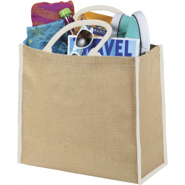 Logo trade advertising product photo of: Harry coloured edge jute tote bag 25L