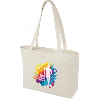 Logo trade promotional product photo of: Ningbo 320 g/m² zippered cotton tote bag 15L