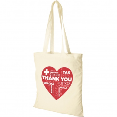 Logo trade promotional giveaways image of: Peru 180 g/m² cotton tote bag 7L