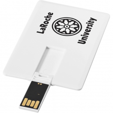 Logo trade business gifts image of: Slim card-shaped 4GB USB flash drive