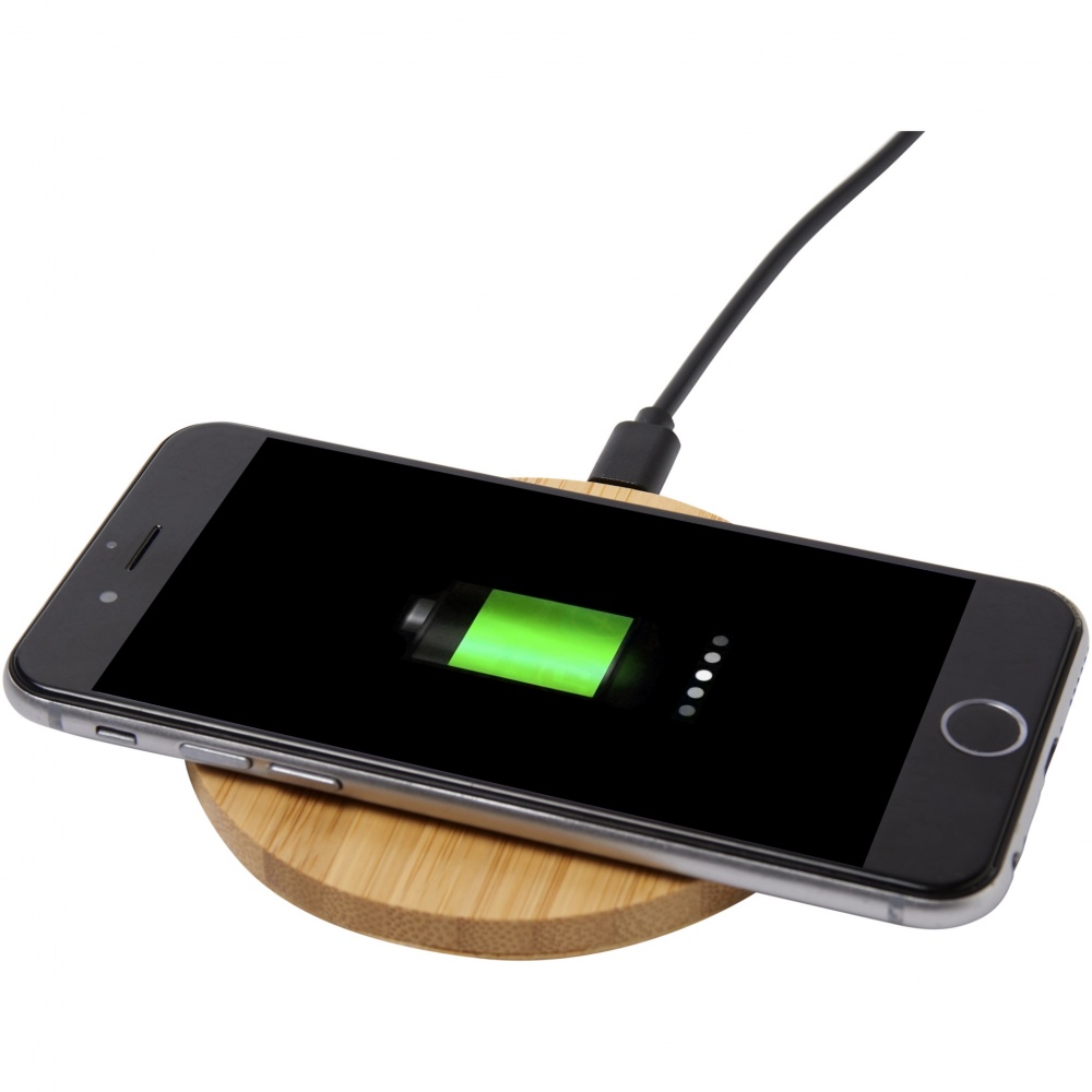Logotrade promotional products photo of: Essence 5W bamboo wireless charging pad