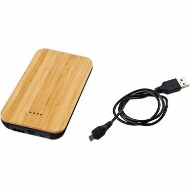 Logotrade promotional gift picture of: Future 6000 mAh bamboo/fabric wireless power bank