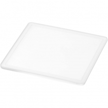 Logo trade business gift photo of: Ellison square plastic coaster with paper insert