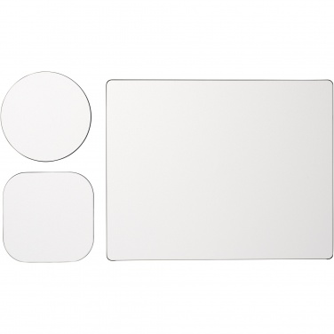 Logo trade corporate gifts image of: Brite-Mat® mouse mat and coaster set combo 1