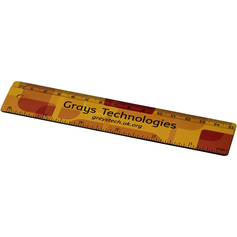 Logotrade promotional giveaway picture of: Terran 15 cm ruler from 100% recycled plastic