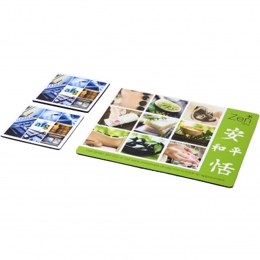 Logo trade corporate gifts image of: Q-Mat® mouse mat and coaster set combo 3