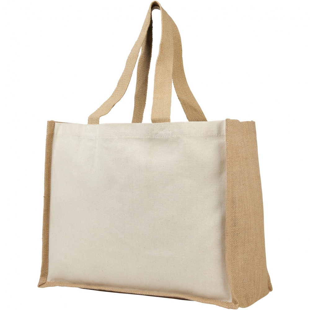 Logotrade corporate gifts photo of: Varai 320 g/m² canvas and jute shopping tote bag 23L