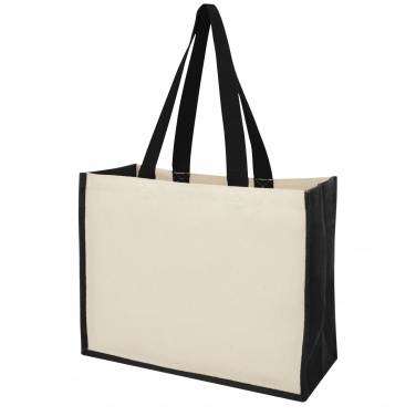 Logo trade promotional items image of: Varai 320 g/m² canvas and jute shopping tote bag 23L