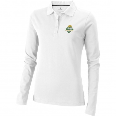 Logo trade business gifts image of: Oakville long sleeve women's polo
