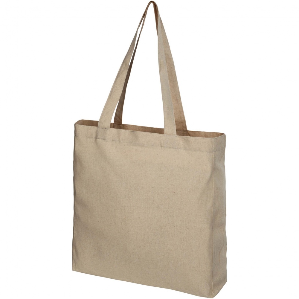 Logo trade advertising product photo of: Pheebs 210 g/m² recycled gusset tote bag 13L