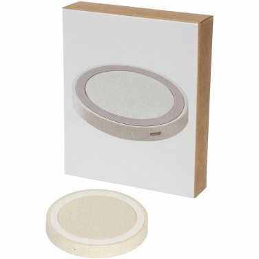 Logo trade promotional merchandise image of: Naka 5W wheat straw wireless charging pad