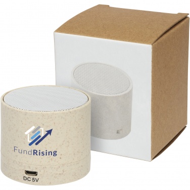 Logo trade corporate gifts picture of: Kikai wheat straw Bluetooth® speaker