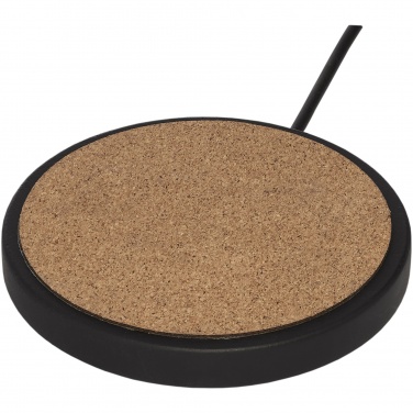 Logo trade business gifts image of: Kivi 10W limestone/cork wireless charging pad