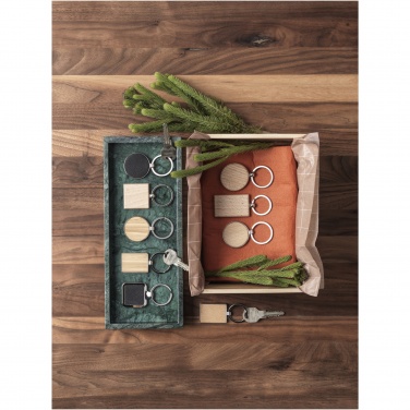 Logotrade business gift image of: Mauro beech wood rectangular keychain