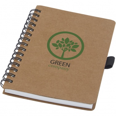 Logotrade advertising product image of: Cobble A6 wire-o recycled cardboard notebook with stone paper
