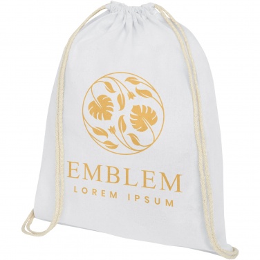Logotrade advertising product image of: Oregon 140 g/m² cotton drawstring bag 5L