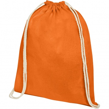 Logo trade corporate gifts image of: Oregon 140 g/m² cotton drawstring bag 5L