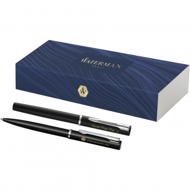 Logo trade promotional giveaways image of: Waterman Allure ballpoint and rollerball pen set