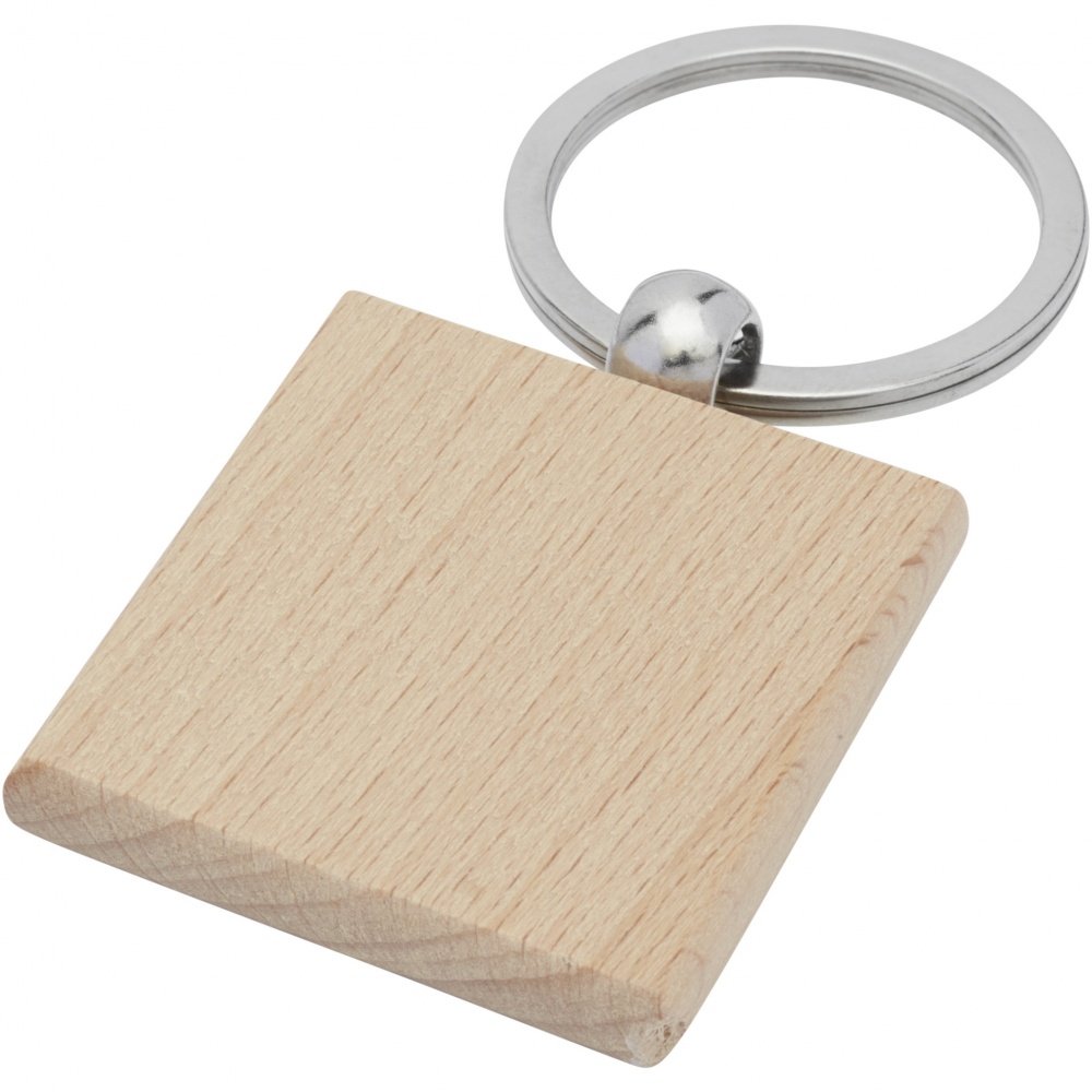 Logotrade corporate gift picture of: Gioia beech wood squared keychain