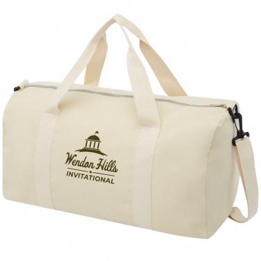 Logotrade corporate gift picture of: Pheebs 450 g/m² recycled cotton and polyester duffel bag 24L