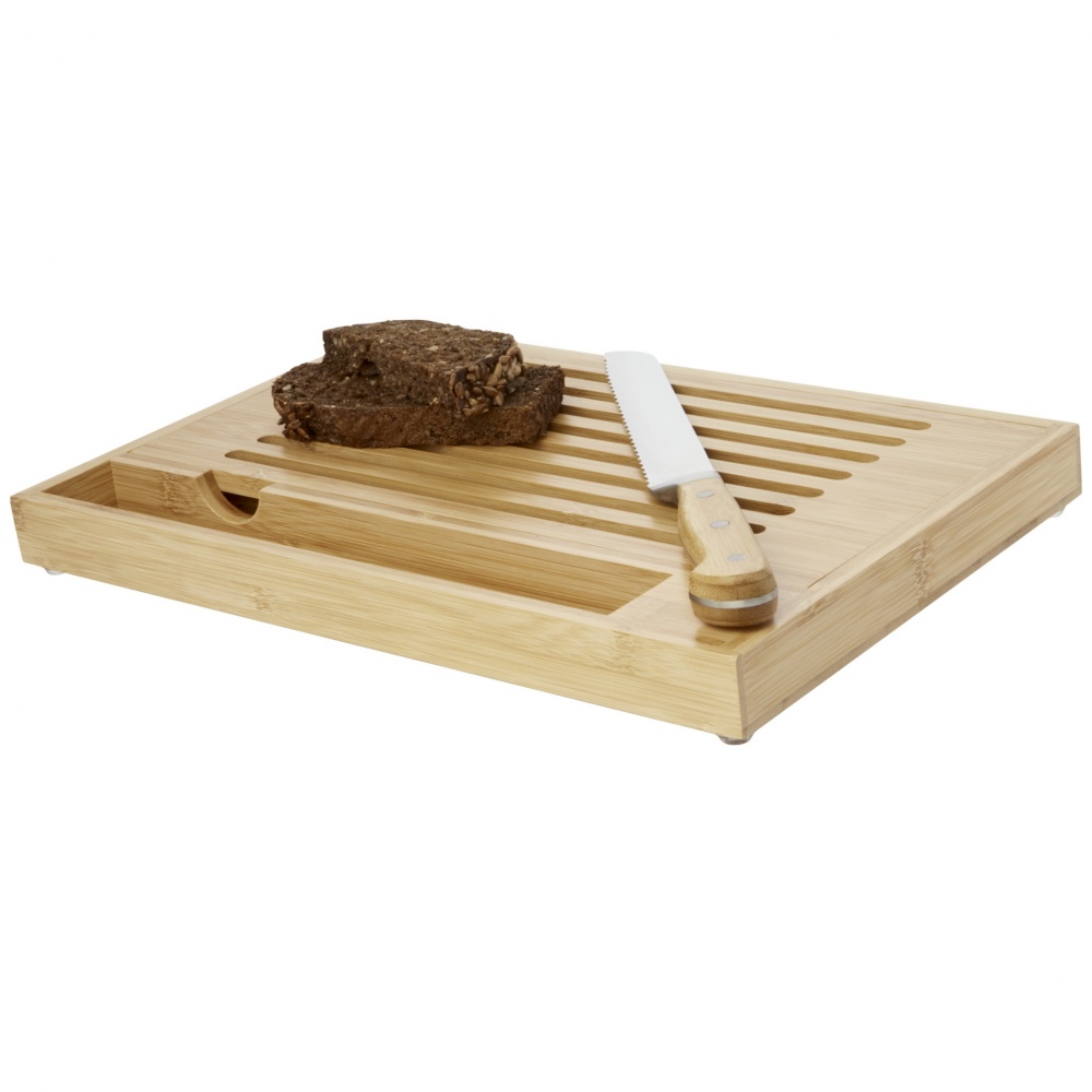 Logotrade promotional gift image of: Pao bamboo cutting board with knife