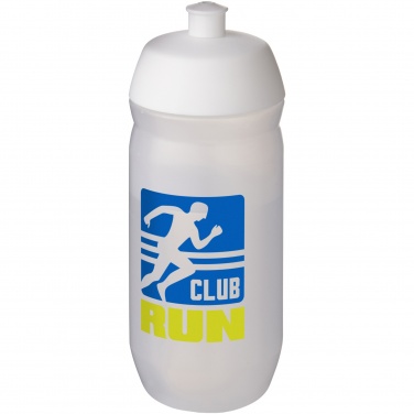 Logo trade promotional giveaways image of: HydroFlex™ Clear 500 ml squeezy sport bottle