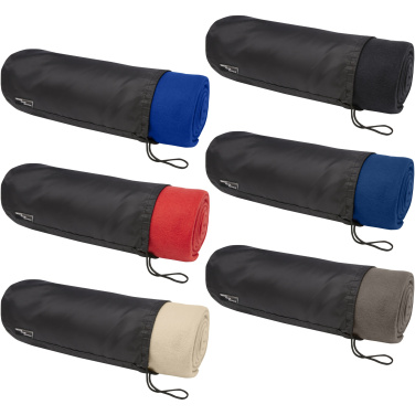 Logo trade business gifts image of: Willow GRS RPET polar fleece blanket