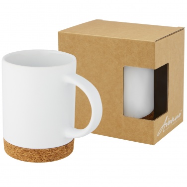 Logo trade corporate gifts image of: Neiva 425 ml ceramic mug with cork base