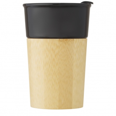 Logo trade promotional merchandise image of: Pereira 320 ml porcelain mug with bamboo outer wall