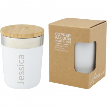 Logotrade promotional item picture of: Lagan 300 ml stainless steel tumbler with bamboo lid
