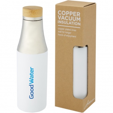Logo trade promotional product photo of: Hulan 540 ml copper vacuum insulated stainless steel bottle with bamboo lid