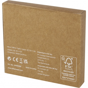 Logotrade promotional item image of: Loop 5000 mAh recycled plastic power bank