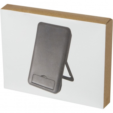 Logotrade promotional merchandise image of: Loop 10W recycled plastic wireless charging pad with phone stand