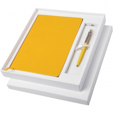 Logo trade promotional gift photo of: Parker Classic notebook and Parker pen gift box