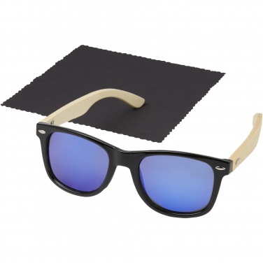 Logo trade promotional giveaway photo of: Taiyō rPET/bamboo mirrored polarized sunglasses in gift box