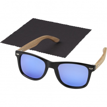 Logotrade corporate gift image of: Hiru rPET/wood mirrored polarized sunglasses in gift box