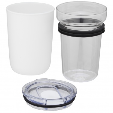 Logo trade business gifts image of: Bello 420 ml glass tumbler with recycled plastic outer wall