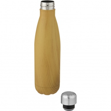 Logo trade advertising products image of: Cove 500 ml vacuum insulated stainless steel bottle with wood print