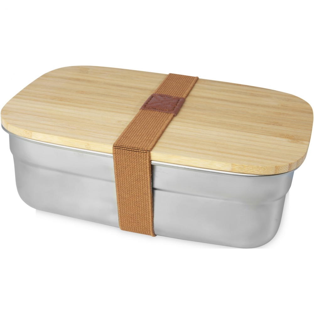 Logotrade promotional item image of: Tite stainless steel lunch box with bamboo lid