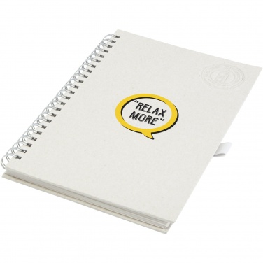 Logo trade promotional merchandise picture of: Dairy Dream A5 size reference recycled milk cartons spiral notebook