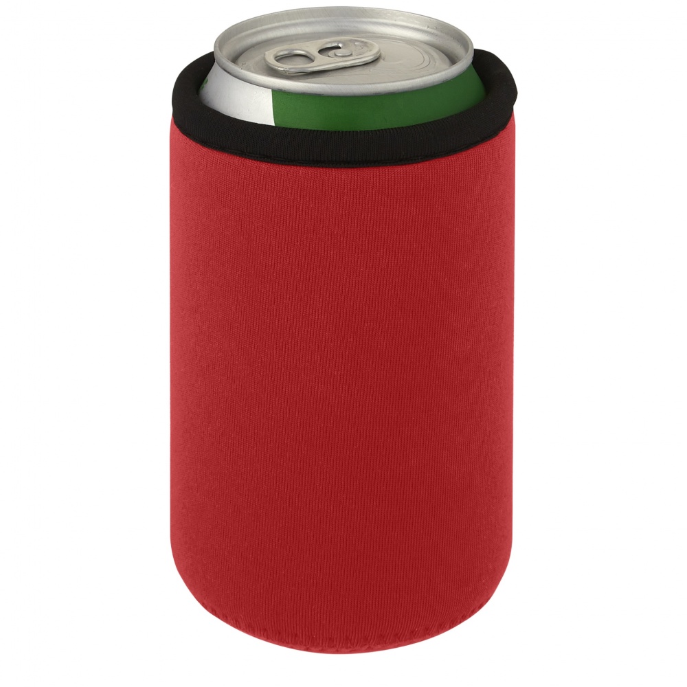 Logo trade business gifts image of: Vrie recycled neoprene can sleeve holder