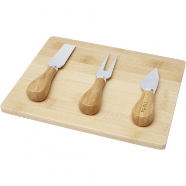 Logo trade promotional products picture of: Ement bamboo cheese board and tools