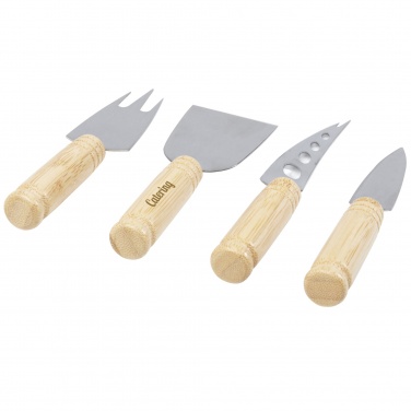 Logotrade promotional giveaway picture of: Cheds 4-piece bamboo cheese set