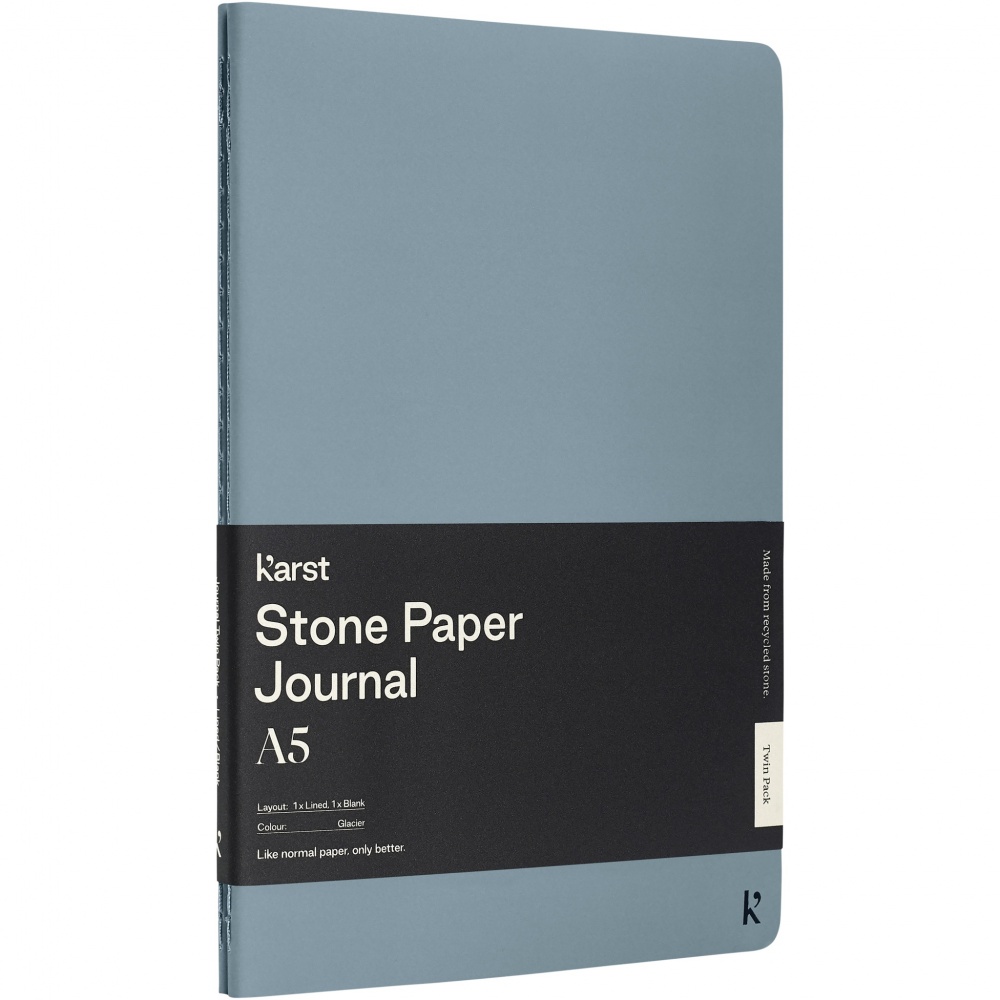 Logo trade advertising products picture of: Karst® A5 stone paper journal twin pack