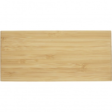 Logo trade corporate gifts picture of: Minata bamboo wireless charger with clock