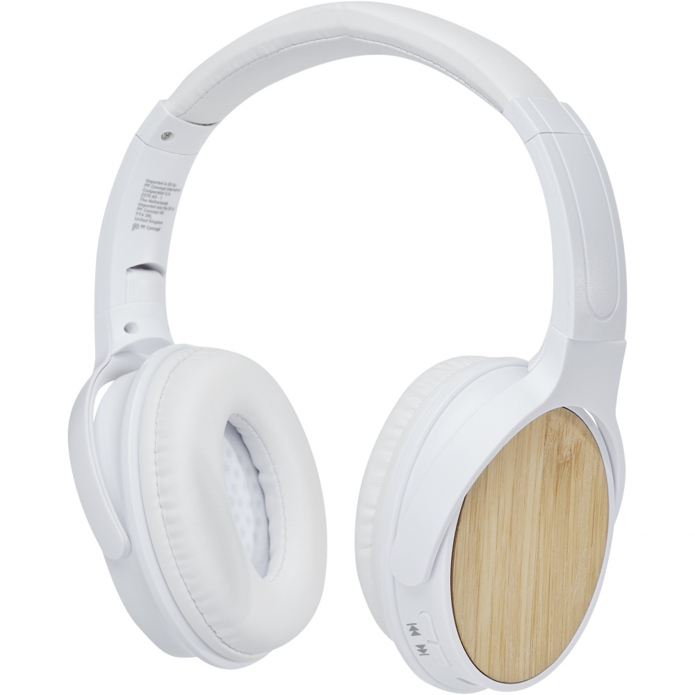 Logotrade advertising product picture of: Athos bamboo Bluetooth® headphones with microphone